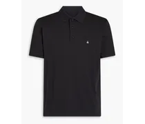 Pima cotton-jersey polo shirt - Black