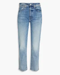 Mother Hiker Hover high-rise straight-leg jeans - Blue Blue