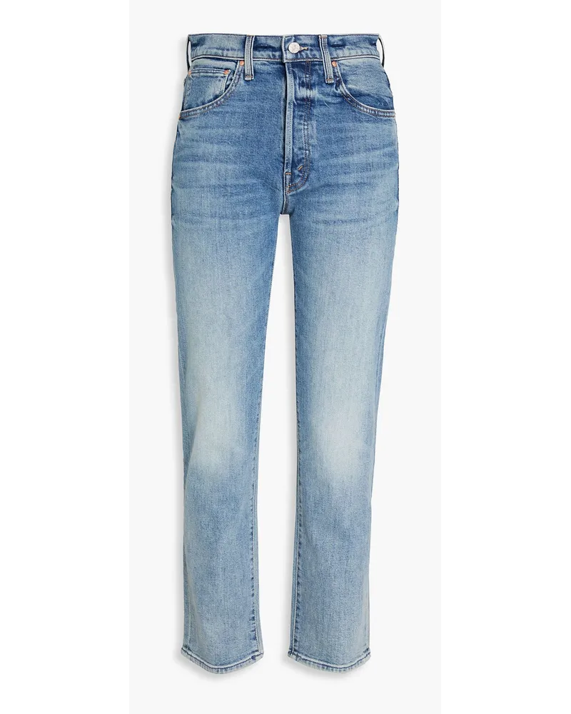 Mother Hiker Hover high-rise straight-leg jeans - Blue Blue