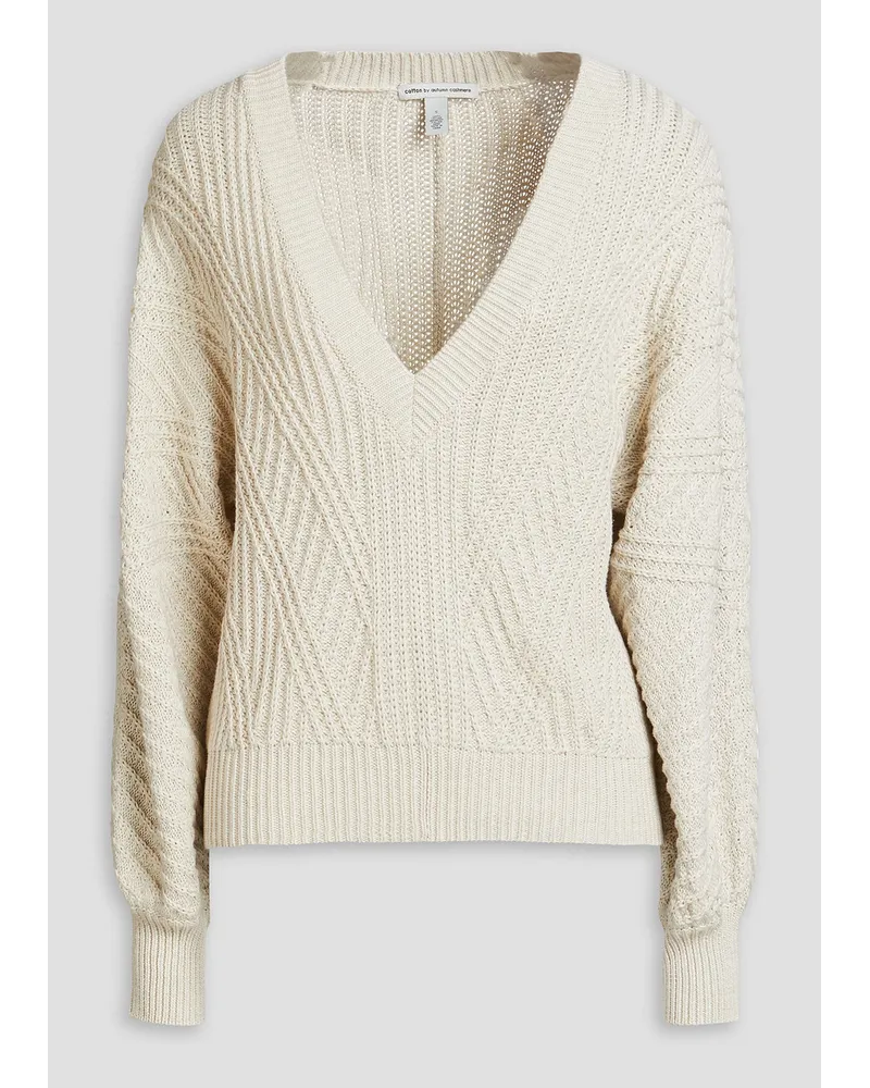 Autumn Cashmere Ribbed cotton sweater - White White