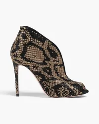 Gianvito Rossi Vamp bead-embellished suede ankle boots - Animal print Animal