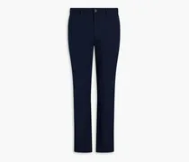 Slim-fit stretch cotton-twill pants - Blue