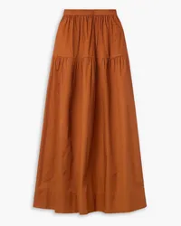 Co Tiered cotton-poplin maxi skirt - Brown Brown