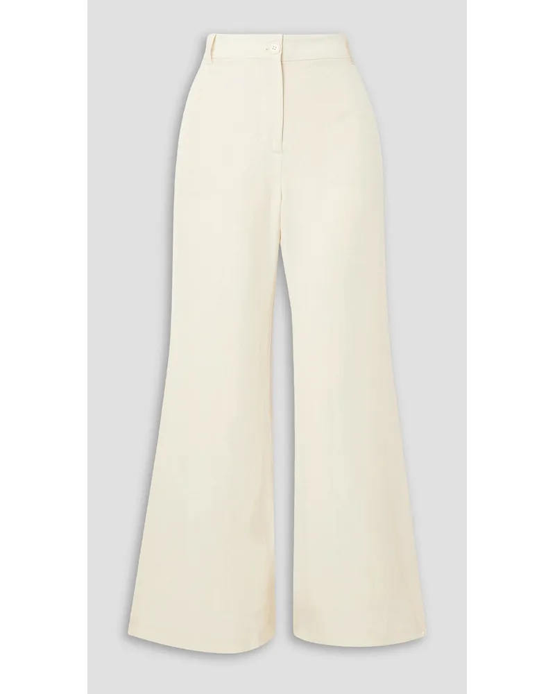 By Malene Birger Carass cropped woven flared pants - White White