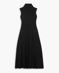 arch4 Naima ribbed cashmere turtleneck midi dress - Black Black