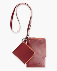 Kitsuné Leather pouch - Red - OneSize Red