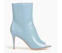 Leather ankle boots - Blue