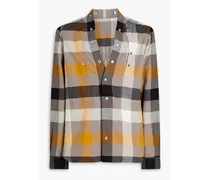 Larry checked cotton-flannel shirt - Neutral