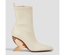 Leather ankle boots - White