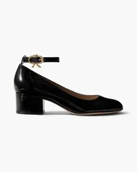 Gianvito Rossi Ribbon 45 patent-leather pumps - Black Black