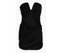 Talsi strapless draped satin-jersey mini dress - Black