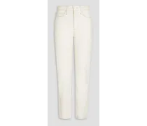 Le Super High Straight leather straight-leg pants - White