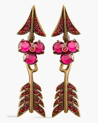 Valentino Garavani Gold-tone crystal earrings - Metallic Metallic