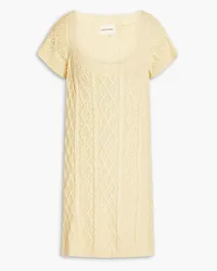 Loulou Studio Koos cable-knit silk-blend mini dress - Yellow Yellow