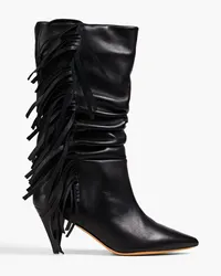 IRO Cranko fringed leather boots - Black Black