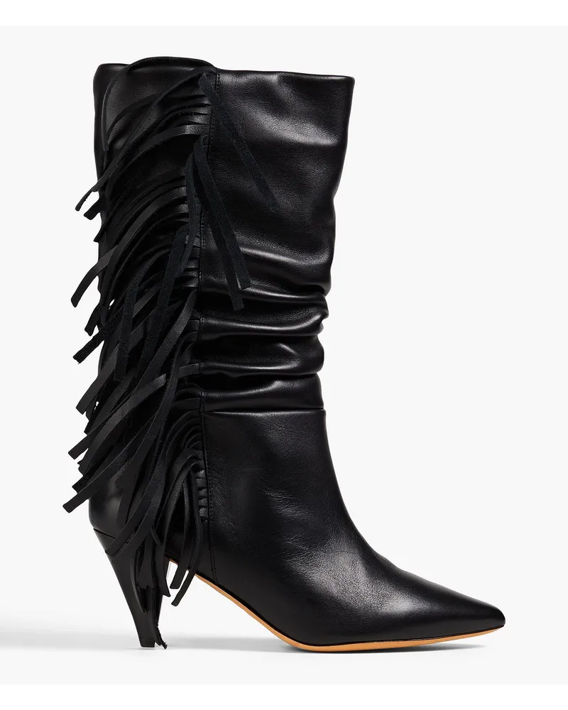 IRO Cranko fringed leather boots - Black Black