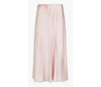 Crinkled-satin midi skirt - Pink