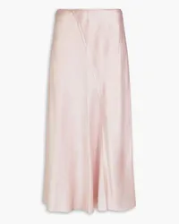 Vince Crinkled-satin midi skirt - Pink Pink