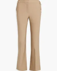 Derek Lam Curtis lace-up cotton-blend bootcut pants - Neutral Neutral