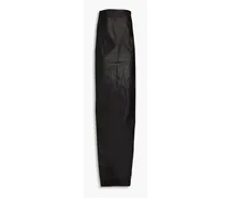 Stretch-wool maxi pencil skirt - Black