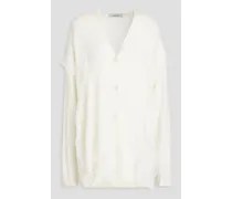 Chantilly lace wool cardigan - White