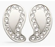 Silver-tone crystal earrings - Metallic