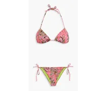 Printed triangle bikini - Pink