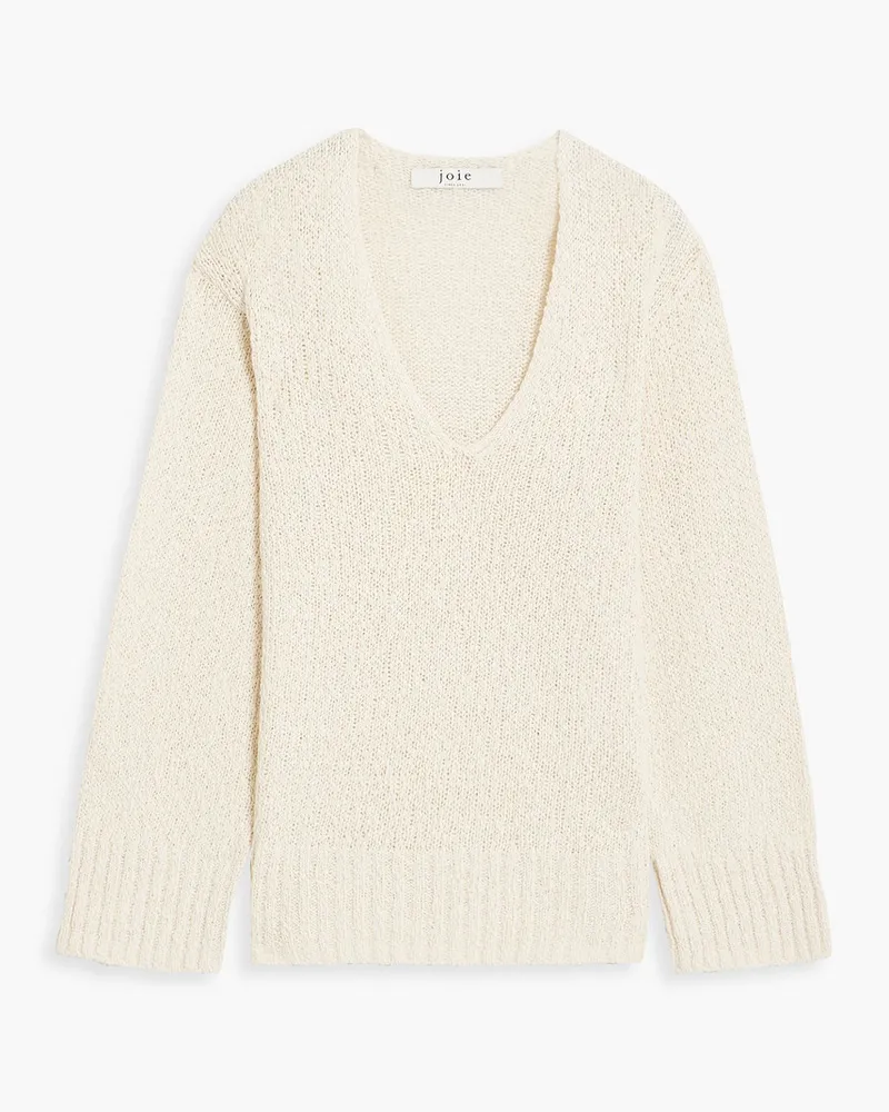 Orian crochet-knit cotton sweater - White