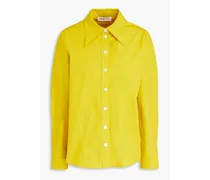Cotton-poplin shirt - Yellow