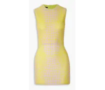 Dallon printed stretch-jersey mini dress - Yellow