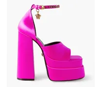 Medusa Aevitas embellished satin platform sandals - Pink