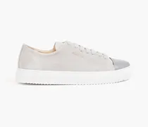 Clean 90 leather-trimmed suede sneakers - Gray