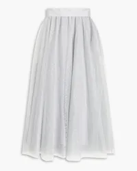 Zimmermann Metallic tulle midi skirt - Metallic Metallic