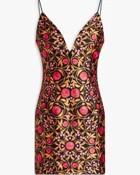 Rebecca Vallance Printed mikado mini dress - Black Black