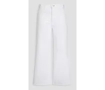 Andi cropped high-rise wide-leg jeans - White