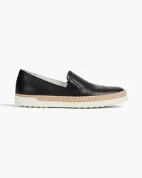 TOD'S Leather slip-on sneakers - Black Black