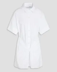 Rosetta Getty Knotted cotton-poplin shirt - White White