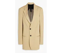 Striped cotton-blend jacquard blazer - Neutral