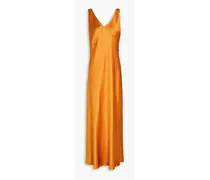 Crinkled-satin maxi dress - Yellow