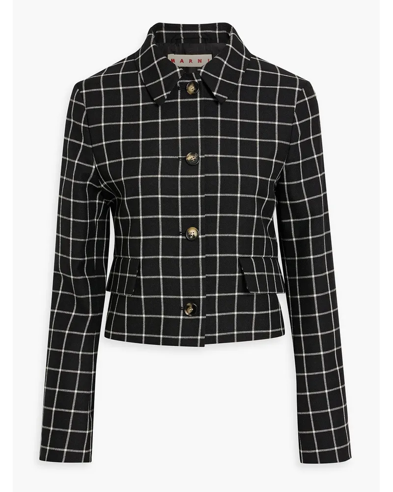 Marni Checked wool jacket - Black Black