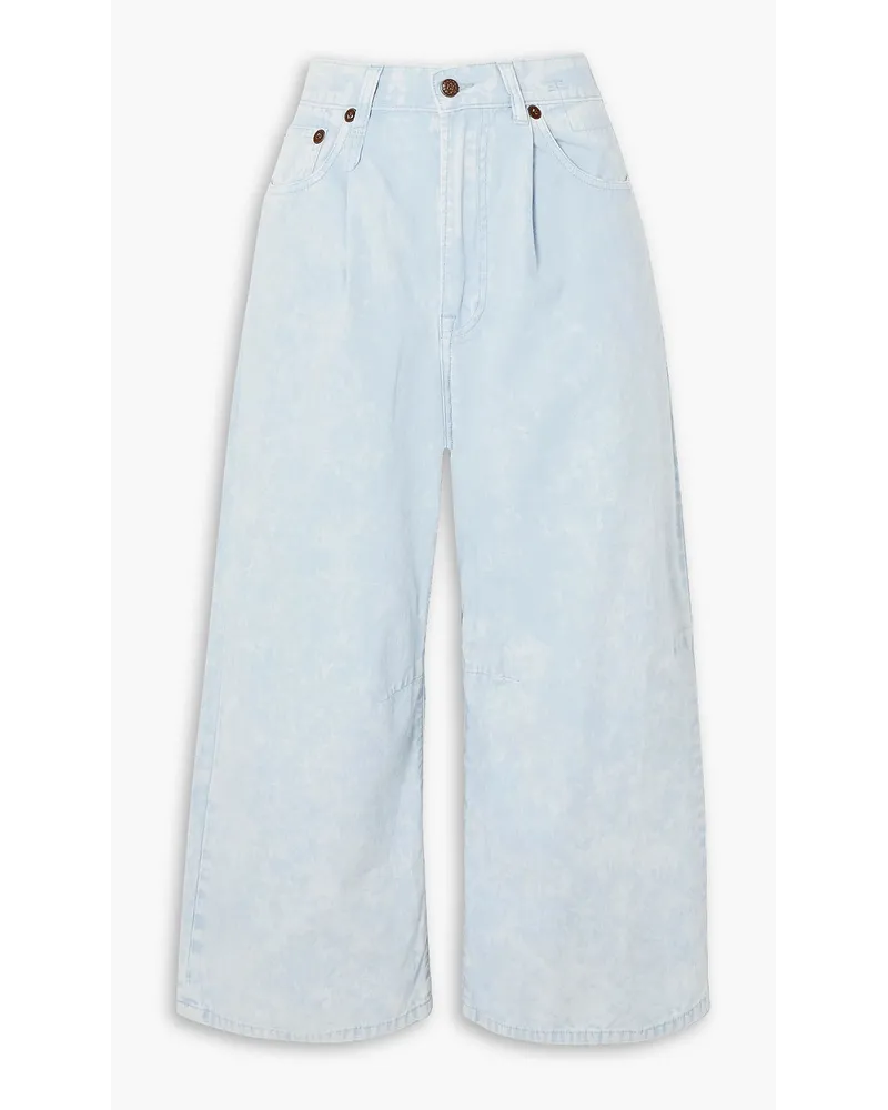 R13 Cropped high-rise wide-leg jeans - Blue Blue