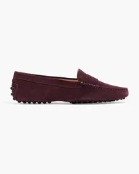 TOD'S Gommino suede loafers - Burgundy Burgundy