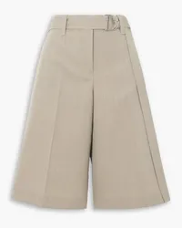 Jil Sander Belted wool-twill shorts - Neutral Neutral