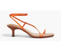 Dominique leather sandals - Orange