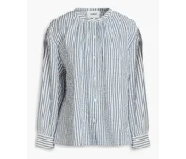 Stoby striped cotton seersucker shirt - Blue