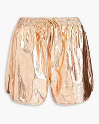 A.L.C. A C. - Metallic coated linen shorts - Metallic Metallic