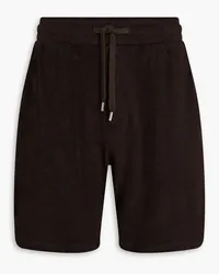 Frescobol Carioca Augusto cotton, Lyocell and linen-blend terry shorts - Brown Brown