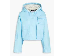Drew cropped shell hooded jacket - Blue