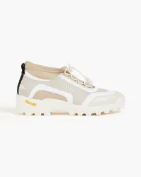 Ganni Canvas and scuba sneakers - Neutral Neutral