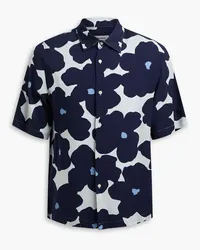 Sandro Floral-print woven shirt - Blue Blue